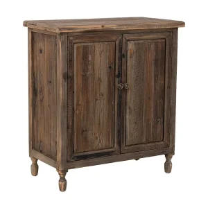 Houten entree met 2 bruine deuren