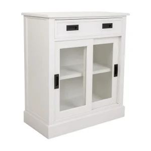 Houten halmeubel met 2 deuren en 1 lade Houten halmeubel met 2 deuren en 1 lade