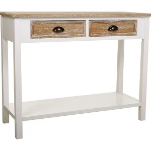 Houten halmeubel met 2 lades Houten halmeubel met 2 lades