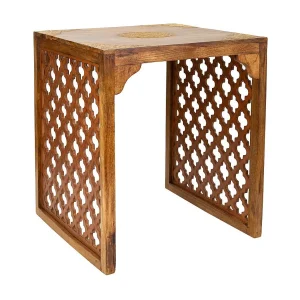 Houten en metalen kruk