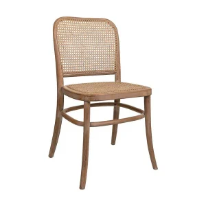 Houten en rieten stoel