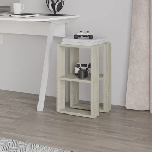 Houten nachtkastje "Lonie" 30 x 30 x 55 cm – Travertin Houten nachtkastje "Lonie" 30 x 30 x 55 cm – Travertin