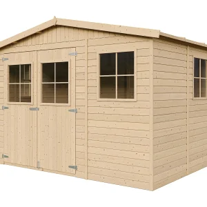 Houten tuinhuisje MET GEÏMPREGNEERDE VLOEREN- 6m2 Timbela M334+M334G Houten tuinhuisje MET GEÏMPREGNEERDE VLOEREN- 6m2 Timbela M334+M334G