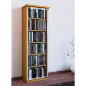 Houten CD DVD Plank Klassieke Glas Deur Houten CD DVD Plank Klassieke Glas Deur