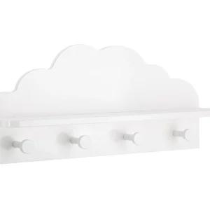 Kapstok met 4 haken van mdf wit 12x48x22cm Kapstok met 4 haken van mdf wit 12x48x22cm