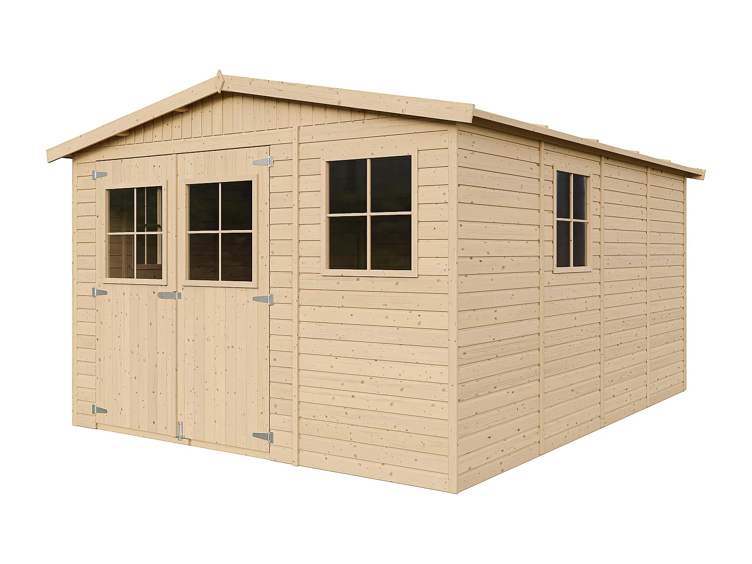 Houten tuinhuisje MET GEÏMPREGNEERDE VLOEREN - H226x324x416 cm/12 m²- TIMBELA M336+M336G