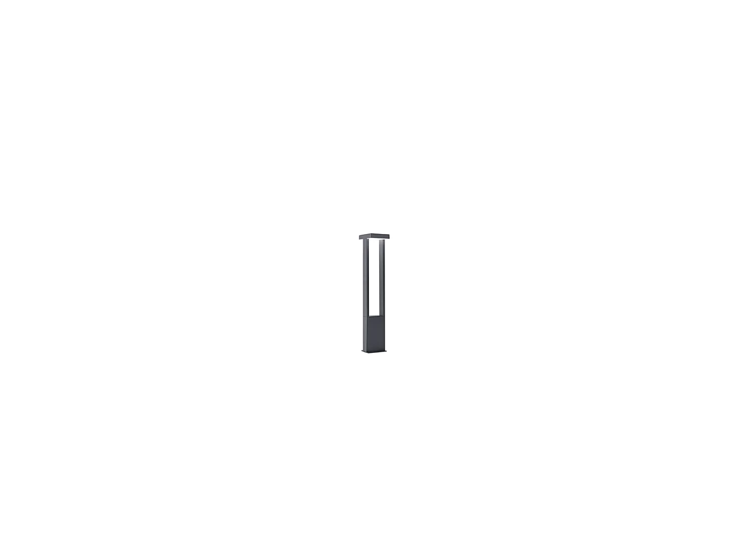 Kapp - 14W LED-tuinpaal, IP65, 1120lm, H.65cm, 3000K, Gelakt aluminium, Buitenpaal, Mat Antraciet - Perenz