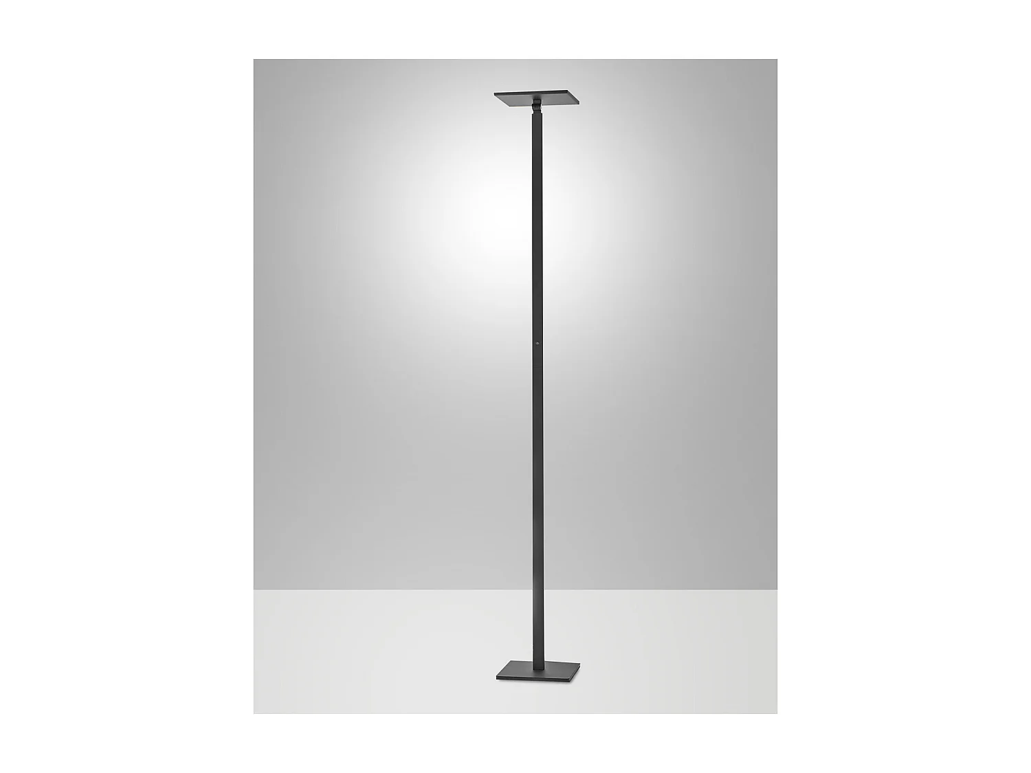 Ideal - Verstelbare zwarte LED vloerlamp in metaal H.180 cm Fabas Luce - Geïntegreerde 35W LED lamp CCT (3000K 4000K 5000K 6000K)