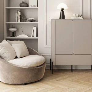 Junon Taupe 2-deurs dressoir met 1 lade Junon Taupe 2-deurs dressoir met 1 lade