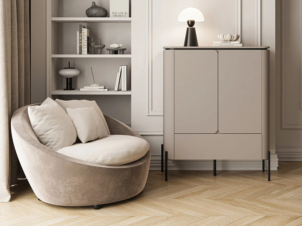 Junon Taupe 2-deurs dressoir met 1 lade