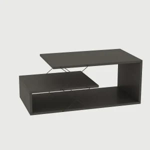 Houten salontafel "Cayenne" – 100 x 50 x 40 cm – Antracietgrijs