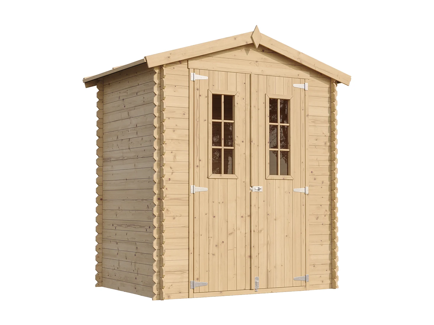 Houten tuinhuis TIMBELA M367C+M367G - met vloer Geïmpregneerd B196xL136xH218 cm/ 1,98 m2