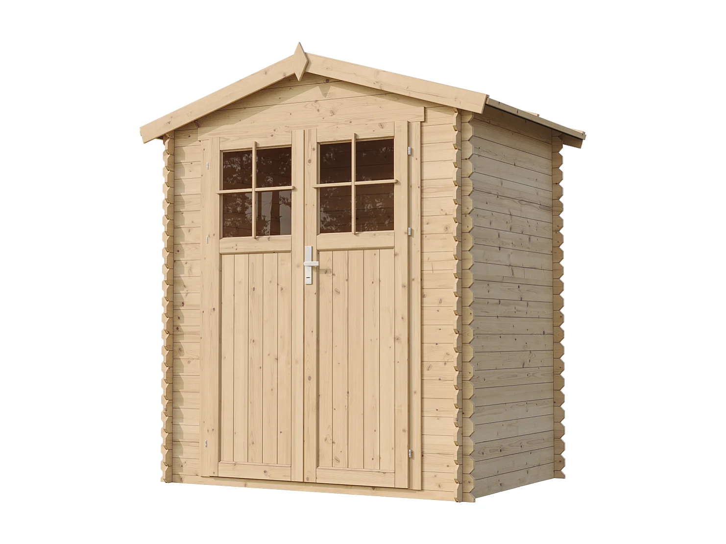 Houten tuinhuis TIMBELA M367F+M367G - met vloer Geïmpregneerd B196xL136xH218 cm/ 1,98 m2