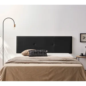 Hoofddeel Bekleed ALMA Kunstleer 160x50x5 cm – Zwart – Moonia Hoofddeel Bekleed ALMA Kunstleer 160x50x5 cm – Zwart – Moonia