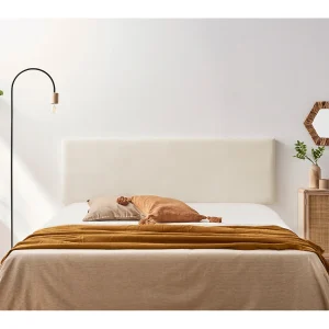 Hoofddeel Bekleed NOVA Kunstleer 130x50x5 cm – Gebroken wit – Moonia
