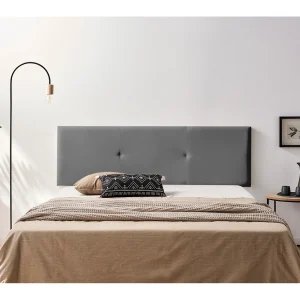 Hoofddeel Bekleed ALMA Kunstleer 90x50x5 cm – Donkergrijs – Moonia Hoofddeel Bekleed ALMA Kunstleer 90x50x5 cm – Donkergrijs – Moonia