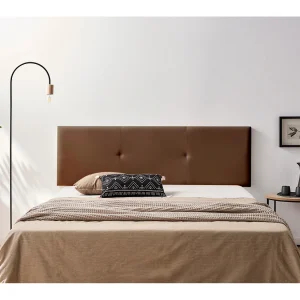 Hoofddeel Bekleed ALMA Kunstleer 90x50x5 cm – Bruin – Moonia Hoofddeel Bekleed ALMA Kunstleer 90x50x5 cm – Bruin – Moonia