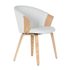Houten polyester stoel 60×57,5×75 wit Houten polyester stoel 60×57,5×75 wit