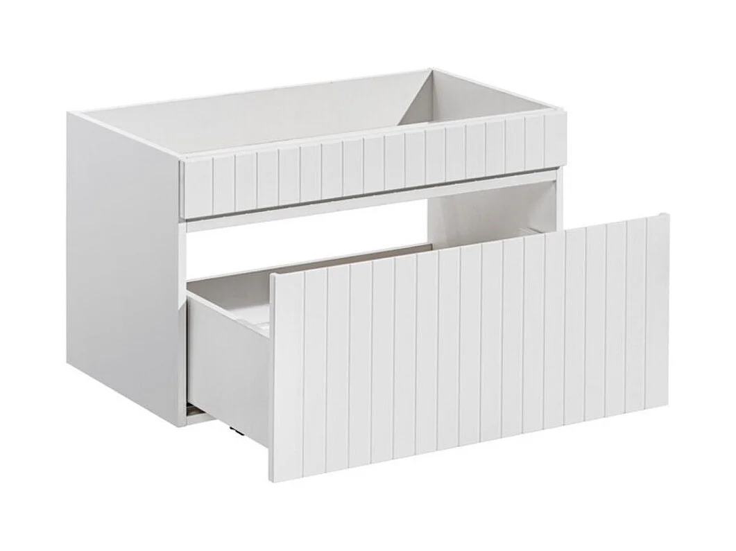 ICON witte set: onderkastmeubel 160cm + blad voor wastafel + twee witte opbouwwastafels