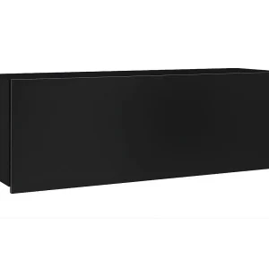 Horizontale Hangkast Montreal 105 cm – Zwart / Zwart Hoogglans Horizontale Hangkast Montreal 105 cm – Zwart / Zwart Hoogglans
