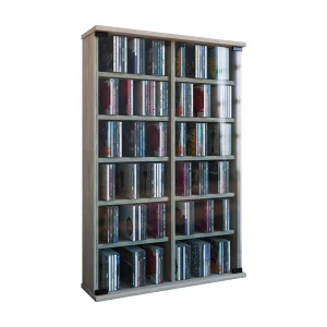 Hout CD DVD Stand Regal Roma Glazen Deur Hout CD DVD Stand Regal Roma Glazen Deur