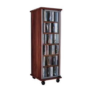 Houten CD DVD Stand Plank Valenza Glas Deur Houten CD DVD Stand Plank Valenza Glas Deur