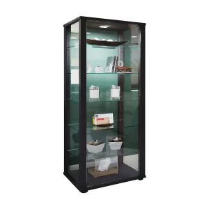 Houten glas showcase collectie vitrine Kavisa L