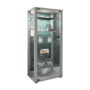 Houten glas showcase collectie vitrine Kavisa L