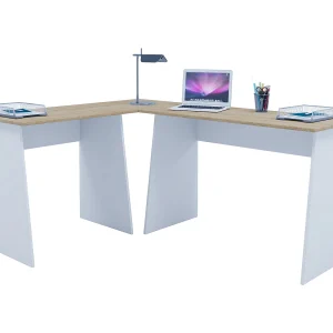 Houten hoek bureau hoek tafel Masola Houten hoek bureau hoek tafel Masola