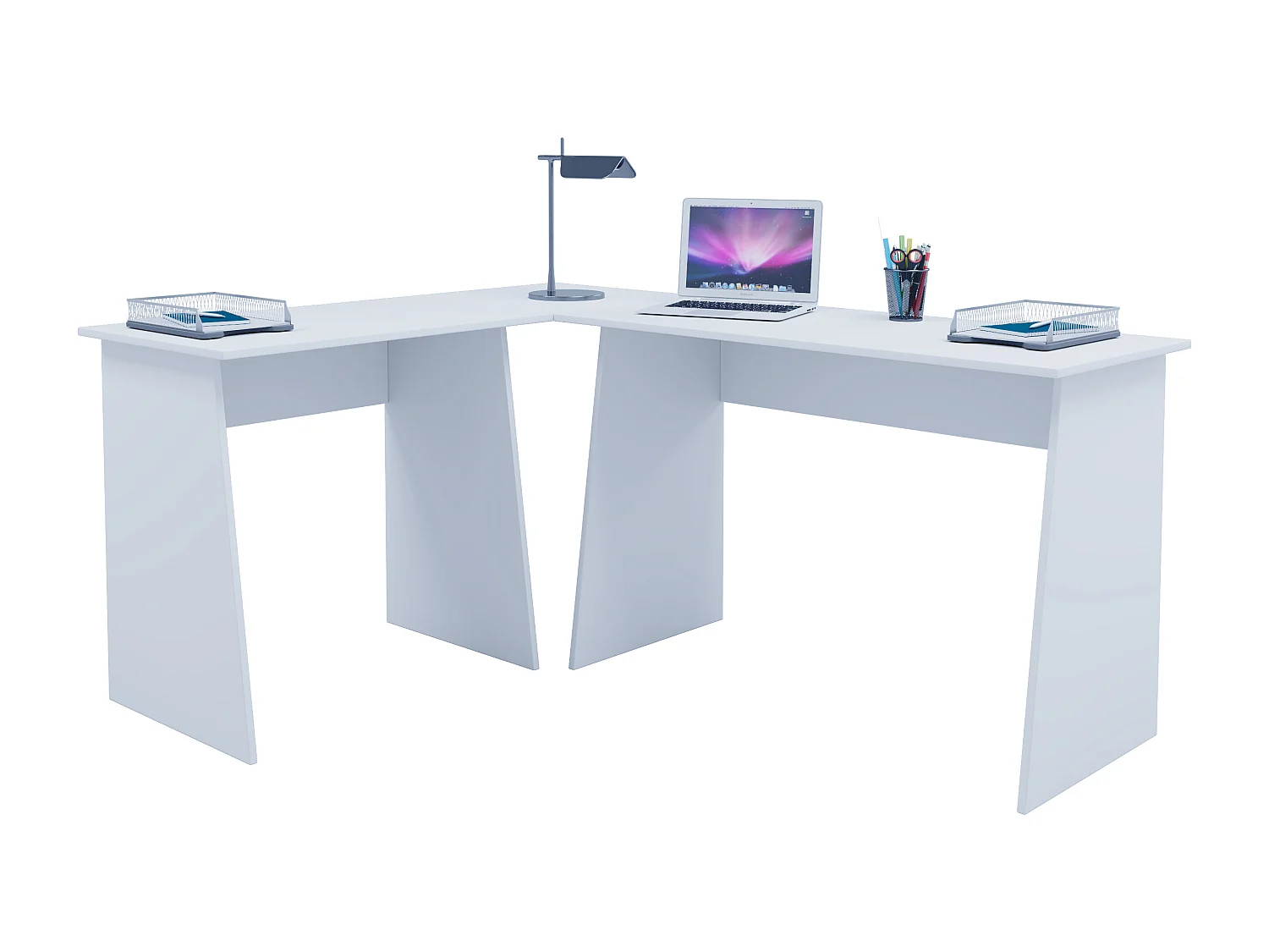 Houten hoek bureau hoek tafel Masola