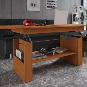 Houten salontafel Kobila in hoogte verstelbaar