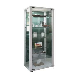 Houten glas showcase collectie vitrine Kavisa L