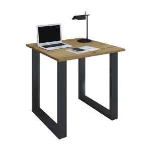 Houten bureautafel Lona U Alu Houten bureautafel Lona U Alu