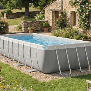 Intex 26792 Prisma Metalen Frame bovengronds zwembad 488x244x107 cm