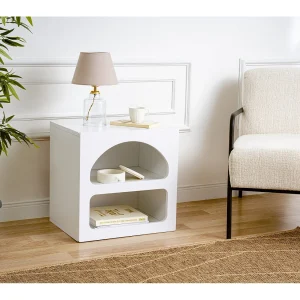 Houten nachtkastje "Lorin" 50 x 40 x 50 cm – Wit Houten nachtkastje "Lorin" 50 x 40 x 50 cm – Wit