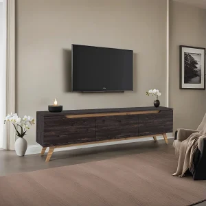 Moderne Houten TV-standaard "Digi" – 180 x 35 x 48 cm – Zwart Moderne Houten TV-standaard "Digi" – 180 x 35 x 48 cm – Zwart