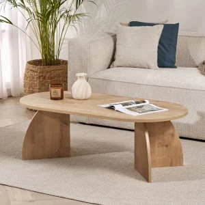 Houten salontafel "Melina" 120 x 60 x 40 cm – Saffier eik