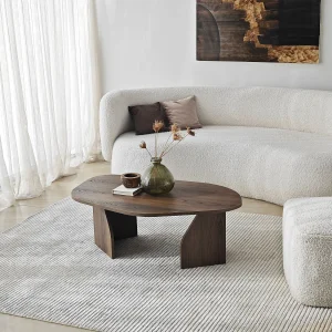 Houten salontafel "Rock" 100 x 60 x 35 cm – Notelaar