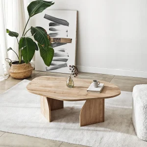Houten salontafel "Rock" 100 x 60 x 35 cm – Saffier eik