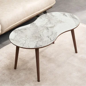 Houten salontafel Moon 99 x 54 x 45 cm – Wit Houten salontafel Moon 99 x 54 x 45 cm – Wit