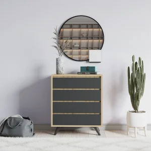 "Suvera Houten Ladenkast – Bruin – 70 x 40 x 86 cm – Trendy Design"
