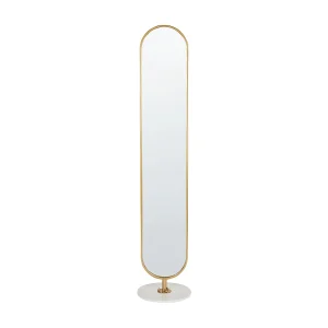 Kapstok met spiegel MOODY 170 cm Metaal Goud Kapstok met spiegel MOODY 170 cm Metaal Goud