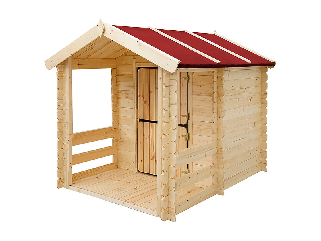 Houten huis voor kinderen - 182x146xH145 cm / 1.1m² - M501