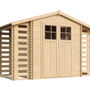 Houten tuinhuis-brandhoutschuurtje zonder vloer – 5.47 m² – M391F Houten tuinhuis-brandhoutschuurtje zonder vloer – 5.47 m² – M391F