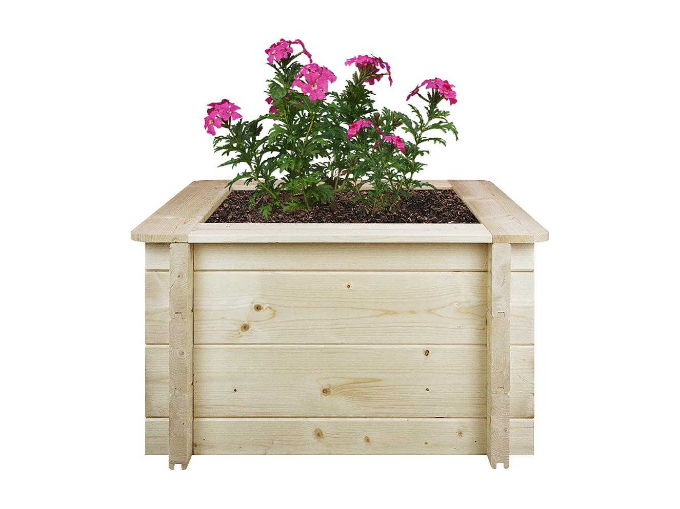 Houten buitenmoestuin - 58x58xH35 cm - M616-1