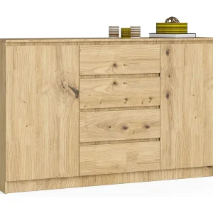 Ladekast K160 met 4 Lades en 2 Deuren / AKORD Furniture Factory / Artisan Eik / 160 x 99 x 40 cm Ladekast K160 met 4 Lades en 2 Deuren / AKORD Furniture Factory / Artisan Eik / 160 x 99 x 40 cm