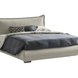 Talamo Italia Tweepersoonsbed Ilenia Beige, Afneembare Hoes, Opbergruimte, Matrasmaat 160×190 cm Made in Italy