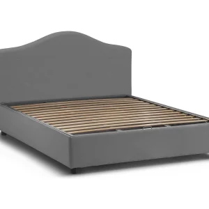 Talamo Italia Tweepersoonsbed Isotta Grijs Afneembaar, Opslagruimte, Matrasmaat 160×200 cm Made in Italy