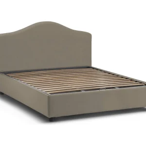 Talamo Nederland Tweepersoonsbed Isotta Grijs taupe taupe Tortora Afneembare Hoes, Matrasmaat 160×200 cm Made in Italy