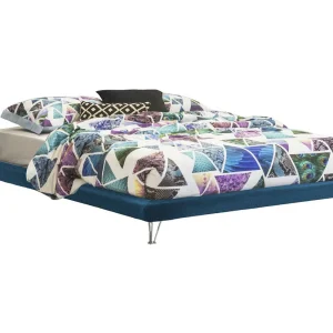Talamo Italia Tweepersoonsbed Isabella blauw, Afneembaar, Matrasmaat 160×190 cm, Inclusief Lattenbodem, Made in Italy